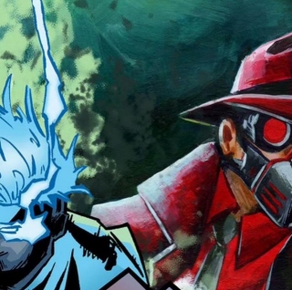 Axiom-man/Crimson Cloak: Scarlet Synergy Cover Partial Reveal