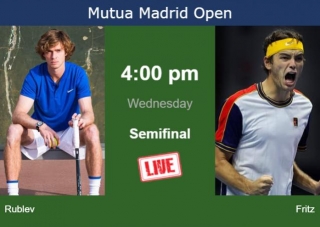 How To Watch Rublev Vs. Fritz On Live Streaming In Madrid On Wednesday