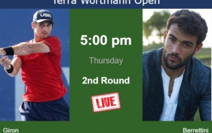 How to watch Giron vs. Berrettini on live streaming in Halle on Thursday
