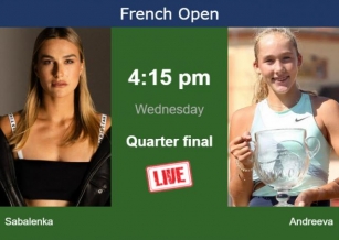 How To Watch Sabalenka Vs. Andreeva On Live Streaming At The French Open On Wednesday