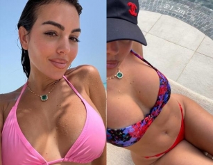 Georgina, Cristiano Ronaldo’s Girlfriend, Posts Sexy Photos Of Herself At The Beach In A Swimsuit.