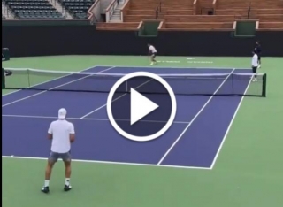WATCH. Nadal Training In Indian Wells With Tournament Director Tommy Haas