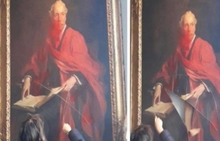Palestine Supporters Storm Cambridge University, Vandalize Painting Of Leader Who Supports Jewish State
