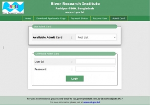 RRI Admit Card 2024 – River Research Institute Admit Card
