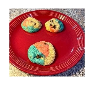 Red, White And Blue Chocolate Chip Cookies