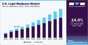 Legal Marijuana Market Size To Reach $102.2 Billion By 2030