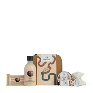 The Body Shop Lather & Slather Shea Body Care Gift Set, For Dry Skin, Vegan