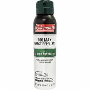 Coleman Insect Repellent Spray – 100% MAX DEET Insect Repellent Spray, Protection Against Ticks, Mosquitoes, Chiggers, Gnats, Fleas, Ideal For Camping, Hiking, Outdoor Activities, 4oz Continuous Spray