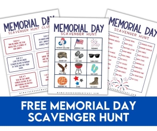 FREE Printable Memorial Day Scavenger Hunt PDF