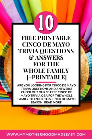 Free Printable Cinco De Mayo Trivia Questions & Answers PDF