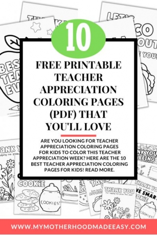FREE Printable Teacher Appreciation Coloring Pages (PDF)