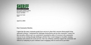 Sheriff Releases Response To Burien Residents’ Concerns Regarding Homelessness And Safety; Burien Mayor Schilling Responds