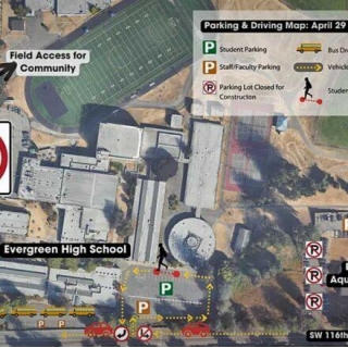 Temporary Parking Lot Closure At Evergreen Field Starts Monday, April 29