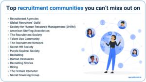 15 popular recruitment communities recruiters NEED to join