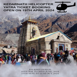 Kedarnath Helicopter Tickets Will Open On 19th April, 2024 At 12 O’clock