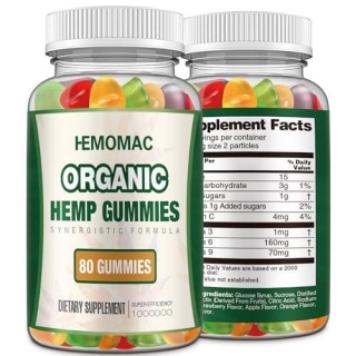 Natural Hemp Gummies High Potency Extra Strengthen With Pure Hemp Oil Extract Vegan Edible Bear Candy, Non-GMO, Vegan, Low Sugar Gummy, Made In USA