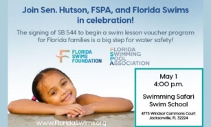 Sen. Travis Hutson, Florida Swims Foundation, And FSPA Celebrate New Swim Lesson Legislation At Water Safety Month Kickoff Event