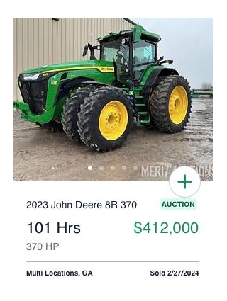 Farm Equipment Auction Results: February 2024