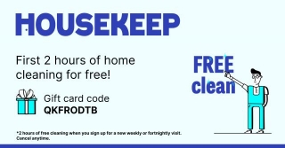 Housekeep Gift Card Code: QKFRODTB For 2 Hours Of Free Cleaning In London
