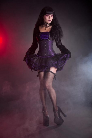 The Exquisite Craftsmanship Of A Velvet Gothic Corset Dress