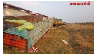5 Injured In Train-truck Crash In NW Cambodia