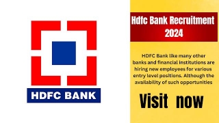 Hdfc Bank Recruitment (2024) For Freshers