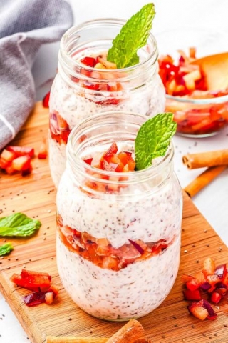 Coconut Milk Chia Pudding (with Plums)