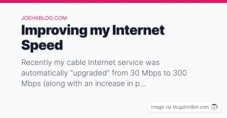 Improving My Internet Speed