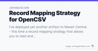 Record Mapping Strategy For OpenCSV