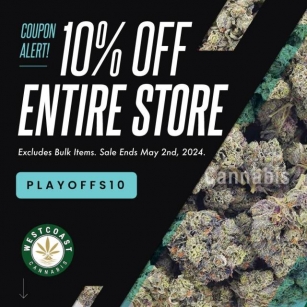 West Coast Cannabis Playoff Hockey Is Back! 10% Off Store Wide! Monthly Contest $5000 Cash Mailed To Your Door!