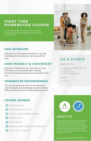 First Time Homebuyer Workshop (HUD Certificate Eligible) | Apprisen