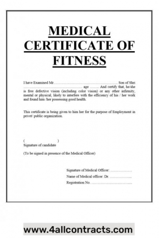 Fit To Work Medical Certificate Sample Philippines | Word