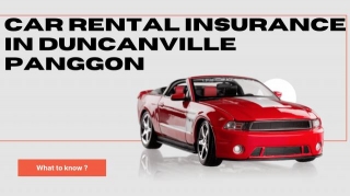 Car Rental Insurance In Duncanville Panggon: A Comprehensive Guide