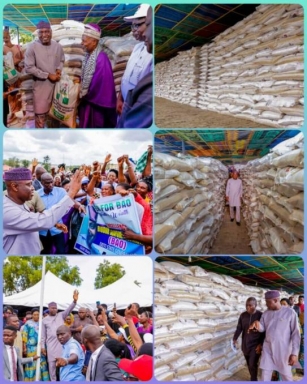 EKITI GOVERNMENT DISTRIBUTES 20 THOUSAND BAGS OF RICE TO CITIZENS