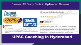 Dreams IAS Study Circle In Hyderabad Reviews