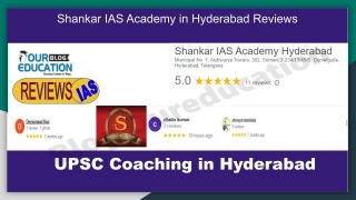 Shankar IAS Academy In Hyderabad Reviews