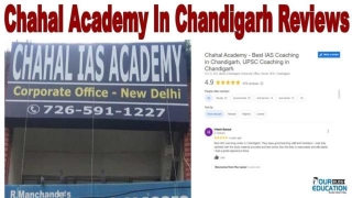 Chahal Academy In Chandigarh Reviews