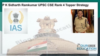 P K Sidharth Ramkumar UPSC CSE Rank 4 Topper Strategy
