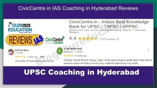 CivicCentre.in IAS Coaching In Hyderabad Reviews