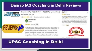 Bajirao IAS Academy Coaching In Delhi Reviews