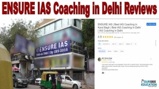ENSURE IAS Coaching In Delhi Reviews