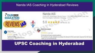Nanda IAS Coaching In Hyderabad Reviews