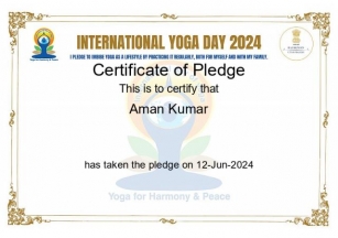 Read Yoga Pledge And Get Your Certificate Free