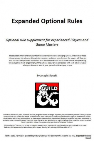 Expanded Optional Rules