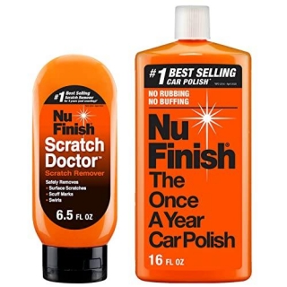 Nu Finish Exterior Car Care Kit With Scratch Doctor Car Scratch Remover (6.5 Fl Oz) And The Once A Year Car Polish (16 Fl Oz)