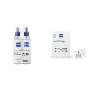 ZEISS Eyeglass Cleaning Anti Fog Wipes And Glasses Cleaner Spray, 120 Wipes And 2 8 Oz. Bottles