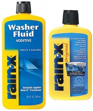 Rain-X White RX11806D Washer Fluid Additive-16.9 Fl. Oz, 500. Ml + 800002243 Yellow Windshield Treatment, 7. Fluid_Ounces