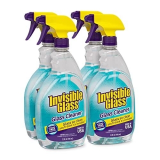 Invisible Glass 92194-4PK 32-Ounce Cleaner And Window Spray For Home And Auto For A Streak-Free Shine Film-Free Glass Cleaner And Safe For Tinted And Non-Tinted Windows And Windshield Film Remover