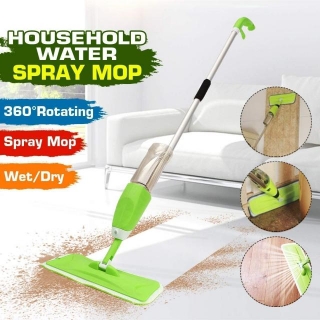 Stainless Steel Microfiber Floor Cleaning Spray Mop With Removable Washable Cleaning Pad