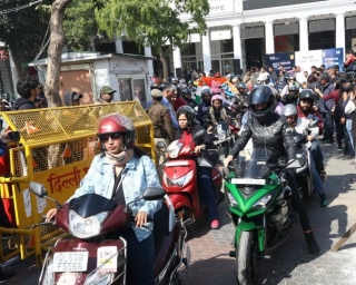All Women Bike Rally By JK Tyre Flags Off